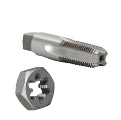 3/8&Prime; NPT Pipe Tap and Die Kit, Carbon Steel Pipe Tap and Pipe Die &ndash; Hex Shape, P