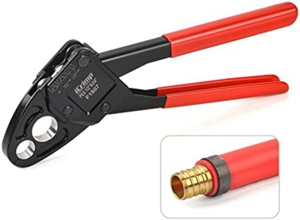 Combo Angle Head Pex Pipe Plumbing Crimping Tool for Copper Crimp Jaw Sets 1/2&Prime;