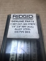 Ridgid Pipe Dies Set 47875 Fits 515