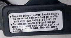 3/8&Prime; Crimper Large L Pex Crimp Tool Cash Acme 23077 Soft Touch Ultra-Lite
