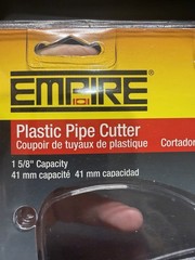 Empire Plastic Pipe Cutter 1 5/8&rdquo; Capacity
