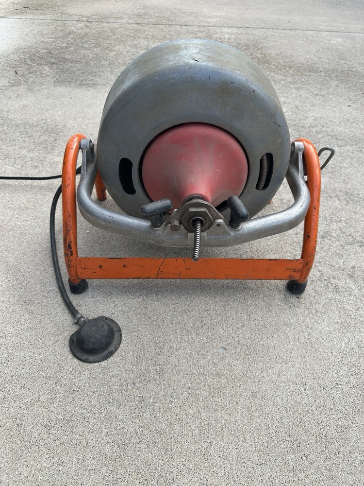 RIDGID K-3800 Drum Drain Cleaning Machine w/ Cables Sewer Snake &ndash; Works Great