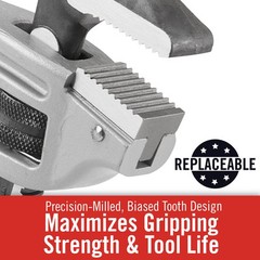 RIDGID 14&Prime; Aluminum Offset Pipe Wrench for Tight Space/Overhead Application