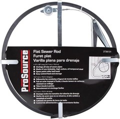 Edward Tools Sewer Rod Snake, 50ft Flat &ndash; Steel Cable Drain Cleaner