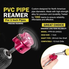 PPR100 PVC Pipe Reamer 1 Inch Head for Schedule 40 PVC Pipe CPVC ABS Pipe