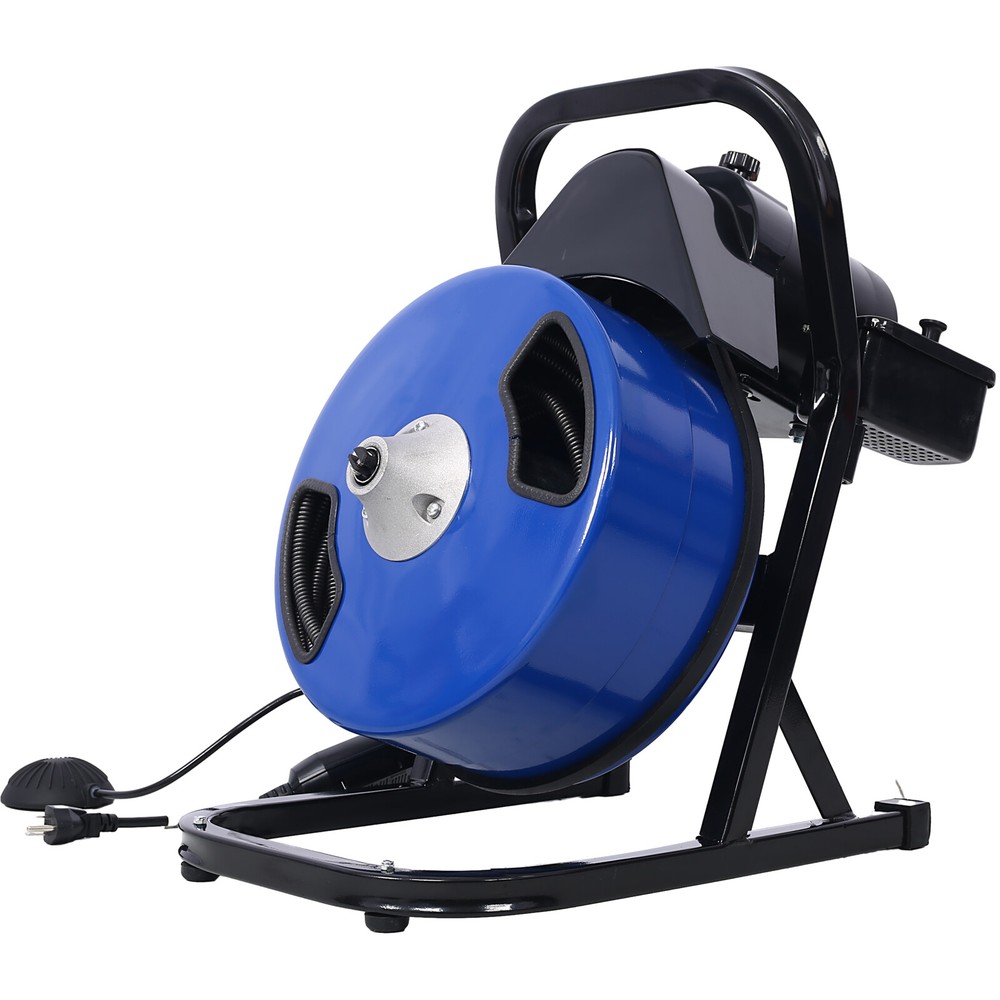 60FTx1/2In Drain Cleaner Machine Sewer Snake Drill Drain Auger Cleaner Electric