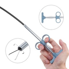 Flexible Grabber Claw Pick Up Tool 3 M Drain Clog Remover Tool Grey