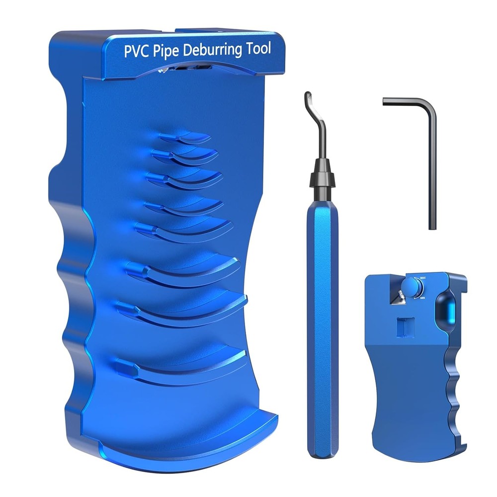 9-In-1 PVC Pipe Deburring Tool, Adjustable Chamfer Tool 0.5&Prime;&ndash;4&Prime;, PVC Pipe Reamer