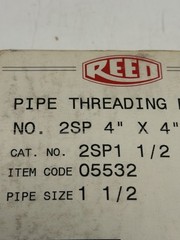 VINTAGE FACTORY SEALED Reed Cat No 2SP1 1/2 Size 1 1/2&Prime; Pipe Die 05532