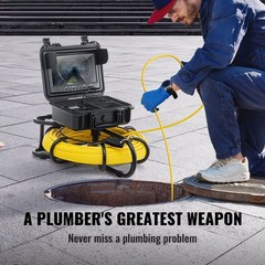 300ft Sewer Camera 9in Screen IP68 DVR for 16GB SD Card