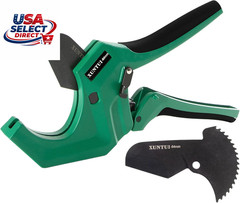 Ratchet PVC Pipe Cutter 64mm for 2&Prime; Sch 40 PVC &ndash; Extra Blade Included