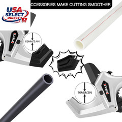 Heavy Duty Ratchet PVC Pipe Cutter Cuts Up to 3 Inches with Spare Blade