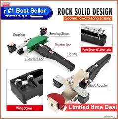 Ratcheting Tube Bender Kit 1/4 to 7/8 Inch 7 Aluminum Heads Forward Reverse