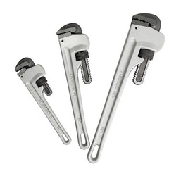 HFS(R) 3-Piece Heavy Duty Aluminum Straight Pipe Wrench Set, 10&Prime;, 14&Prime;, 18&Prime;