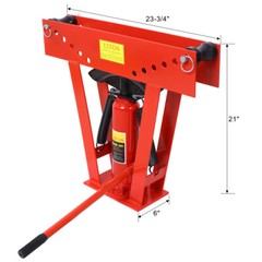 12 Ton Pipe Bender Manual Hydraulic Piping Bending Exhaust Tube Fabric w/6 Dies