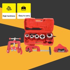 Ratchet Pipe Threader Kit Ratcheting Pipe Threading Hand Tool 5 Dies