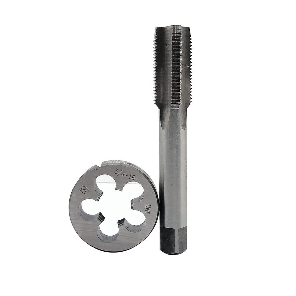 3/4-16 UNF Tap Die Set Machine Thread Round Right Hand Metal Tool Hardware