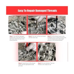 BILITOOLS 5/16-18 inch Thread Repair Kit, HSS Drill Helicoil Repair Kit SAE