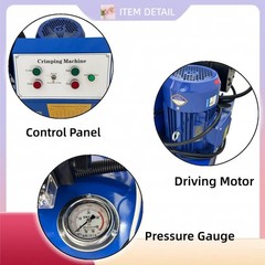 220V Heavy Duty Hydraulic Electric Hose Crimper 0.2-4&Prime; Pipe Crimping Shrinking