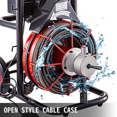 Commercial 100ft 1/2&rdquo; Sewer Snake Drain Auger Cleaner Cleaning Machine Plumbing