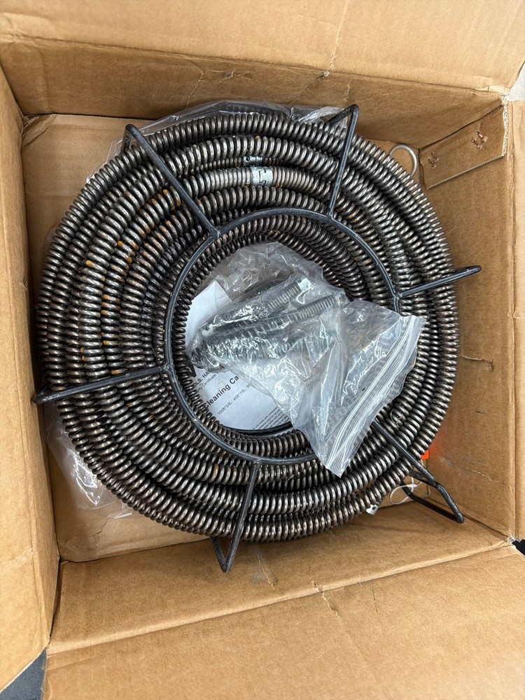 SKYSHALO Drain Cleaning Cable 66 FT x 5/8 in., Professional with 7 Cutters