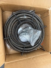 SKYSHALO Drain Cleaning Cable 66 FT x 5/8 in., Professional with 7 Cutters