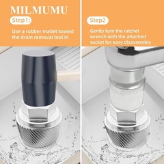 Easy Tub Drain Removal Tool with Ratchet Drive &ndash; 1PACK