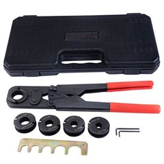 5 in1 Pex Crimper Kit Copper Ring Crimping Plumbing Tool 3/8&Prime; 1/2&Prime; 5/8&Prime; 3/4&Prime; 1&Prime;