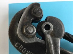 Vintage CROWN 7A Heavy Duty Plumbing Steamfitter Heating Cooling Pipe Cutter