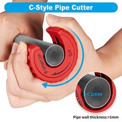 Spurtar 4pcs Pipe Cutter Tool Set 3pcs Copper Tubing 1/2&Prime; 3/4&Prime; 1&Prime;