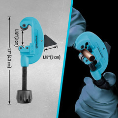 Quick-Acting Tubing Cutter for Copper, Brass, Aluminum & Plastic, Includes Reame