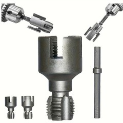 Integrated Internal & External Pipe Threader, PVC Kit 1/2&Prime; & 3/4&Prime;
