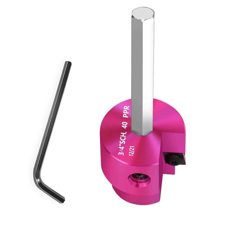 PPR75 PVC Fitting Saver 3/4-Inch Head,Pipe Reamer, PVC Socket Saver with 1/4-In