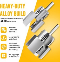2Pcs Integrated Internal & External Pipe Threading Tool 1/2&rdquo;&3/4&rdquo; Water Pipe