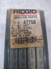RIDGID 47750 1-2&Prime; NPT Universal Pipe Dies Right Hand USA Made Pack Of 4 NOS