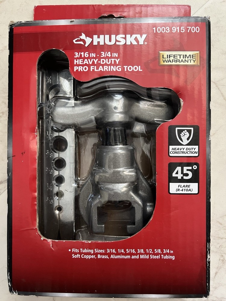 Husky Pro Flaring Tool for 3/16 IN &ndash; 3/4 IN Tubing Heavy-Duty 1003 915 700