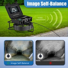 10.1&Prime; 70M Pipe Inspection Camera with 512HZ Locator Self-leveling Meter Counter