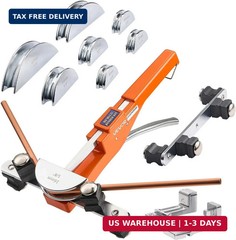 VEVOR Tubing Bender Kit, 1/4 to 7/8 Inch, Compact Ratcheting Tube Pipe Bender, F