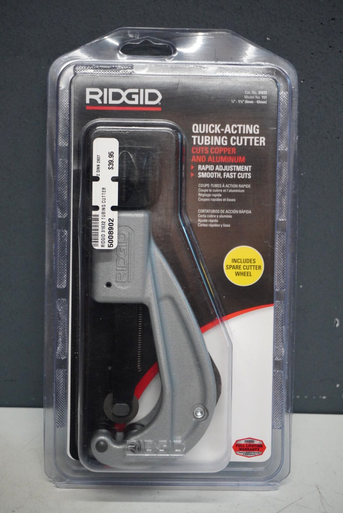 Ridgid (31632) Quick-Acting Tubing Cutter (Model No. 151)