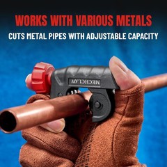 Mini Tubing Cutter Set, 3/16 to 1-1/8 Inch Copper Tube Cutter for Tight