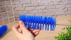 2 Pack Flexible Drain Brush &ndash; 19.7&Prime; Pipe Cleaning Tool for Shower & Tub, Blue