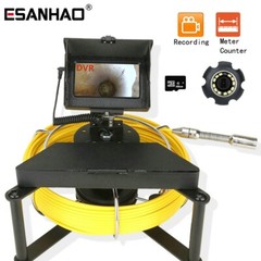 4.3&Prime; Pipe Inspection Camera w/ Meter Counter 16GB DVR 20M Sewer Camera Endoscope