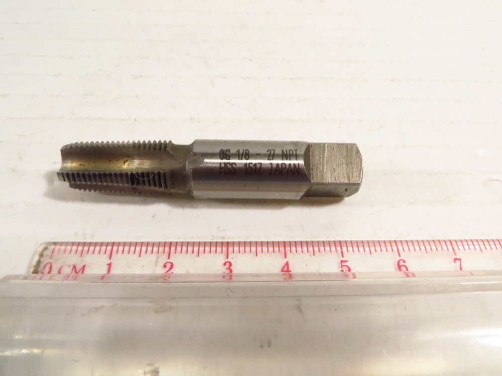 1/8-27 Pipe Tap, OSG NPT 4 FLUTE, Made in Japan, NOS