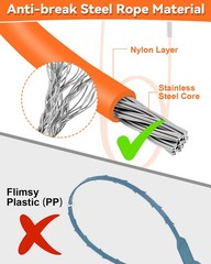 6 Pack Orange 32 Inch Metal Drain Snake Hair Clog Remover