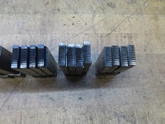 5 used sets of Ridgid NPT universal bolt dies 1/8&Prime;, 1/2&Prime; &ndash; 3/4&Prime;, & 1&Prime; &ndash; 2&Prime;