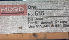 RIDGID 515 Quick-Open 1/8 &ndash; 3/4&rdquo; Dual Die Pipe Threading Head #515