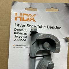 HDX Lever Style Tube Bender Bends &frac14;&rdquo; &ndash; 3/8&rdquo; #1000 012 503