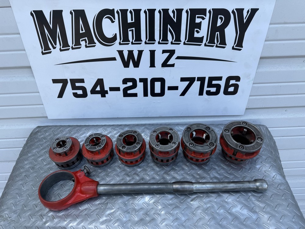 RIDGID 12R 1/2&Prime; &ndash; 2&Prime; Pipe Threading Threader 6 Die Set L@@K #6