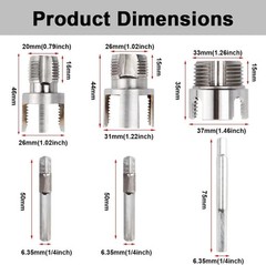 3Pcs PVC Pipe Threader Kit 1/2&Prime; 3/4&Prime; 1&Prime; NPT, Integrated Internal & External Pipe