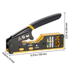 Uimoso Crimping Tool for RJ45/RJ11/RJ12 4/6/8-Pin Modular Connectors